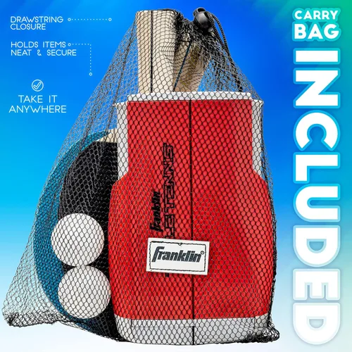 Vista 8 de Franklin Sports - Juego de tenis de mesa portátil para llevar, red de ping pong + (2) paletas, pelotas de ping pong incluidas, 2 jugadores Portable