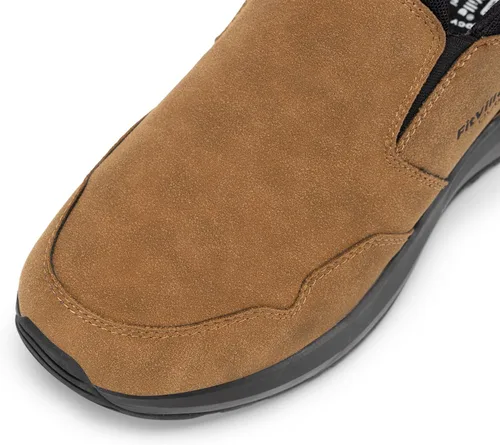 Vista 4 de FitVille Zapatos anchos de senderismo para hombre, zapatos de senderismo para caminar, tenis de senderismo con soporte de arco