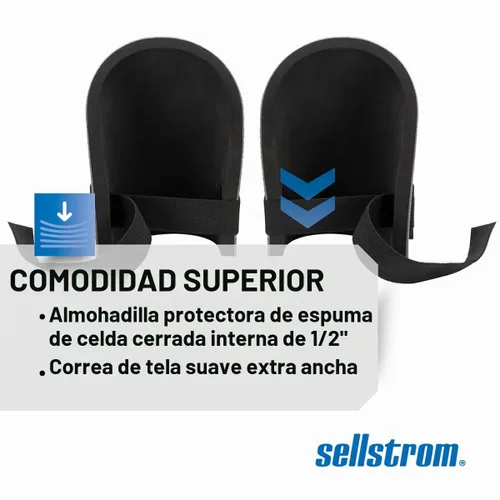 Vista 4 de Sellstrom KneePro ZeroGravity - Rodilleras protectoras con acolchado de espuma gruesa, comodidad durante todo el día, sin marcas, ajuste universal
