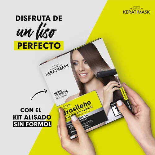 Vista 13 de KIT DE ALISADO BRASILEÑO DE PLACENTA LIFE KERATIMASK con queratina y ácido hialurónico - Tratamiento de queratina - Obtén un cabello perfectamente