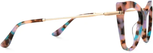 Vista 3 de Zeelool Marco de anteojos de acetato de gran tamaño con lente transparente para mujer, Indira ZFP0665