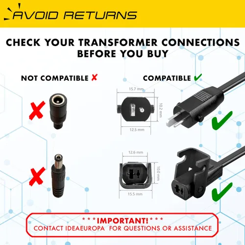 Vista 5 de Kit transformador de fuente de alimentación de motor dual para sillón reclinable, sofá, seccional o biplaza. Cable de alimentación de CA de 29 V 2