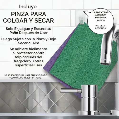 Vista 5 de Paños de cocina suecos para cocina XL, rollo de 30 hojas, biodegradables y compostables, paños de limpieza de toallas de papel reutilizables, 11 x