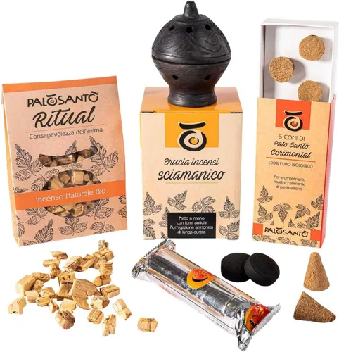 Vista 9 de PALOSANTO Paquete de Palo Santo - 5 palos amarillos + 5 palos de selección + 3 palos especiales + soporte de Palo Santo - Graveolens Bursera