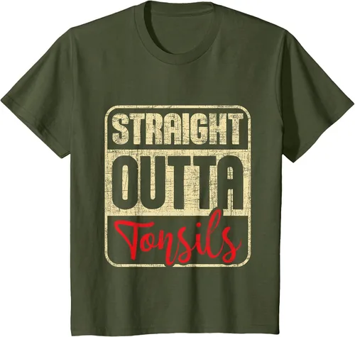 Vista 25 de Straight Outta Amígdalas - Camiseta de recuperación de cirugía de eliminación de amígdalas Asphalt Grey