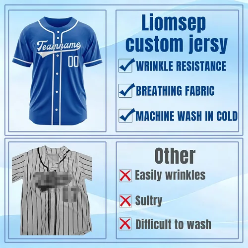 Vista 5 de Camiseta de béisbol personalizada, nombre de béisbol personalizado, logotipo de número, camiseta de béisbol personalizada para hombres, mujeres