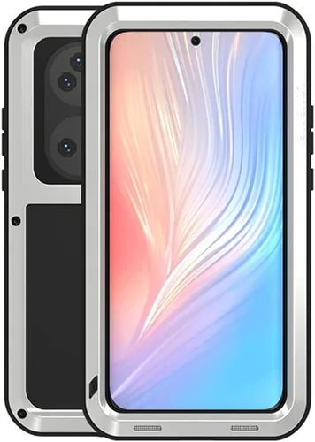 Vista 10 de LOVE MEI Funda de metal para Huawei P50 Pro, resistente al aire libre, a prueba de golpes, a prueba de caídas, de aluminio, militar, resistente Negro
