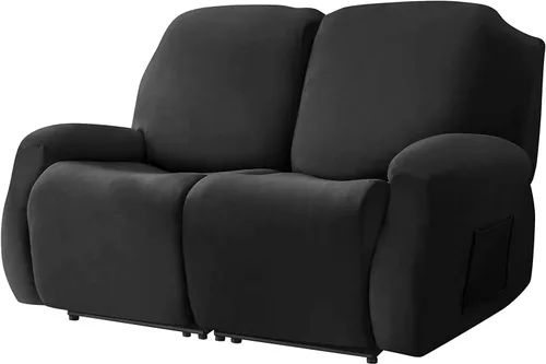 Vista 40 de Funda de terciopelo para sofá reclinable con abertura, funda elástica para sofá reclinable, funda elástica para muebles antideslizantes con parte