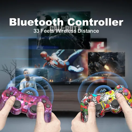 Vista 4 de Puning Controlador inalámbrico para controlador P3 controlador inalámbrico con joystick mejorado cielo y arte