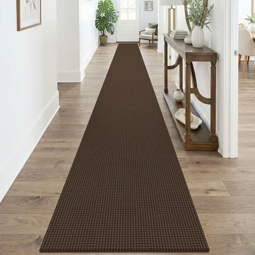 Vista 37 de KOZYFLY - Tapete para puerta de interior, lavable, pequeña, antideslizante, con respaldo de goma, felpudo de algodón para el hogar, color negro