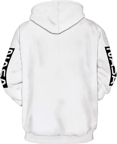 Vista 3 de FLYCHEN Sudadera con capucha unisex con estampado 3D de la NASA para hombre