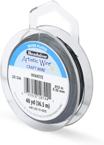 Vista 147 de Artistic Wire, Alambre de cobre de color chapado en plata de calibre 18, resistente al deslustre, amatista, 20 pies