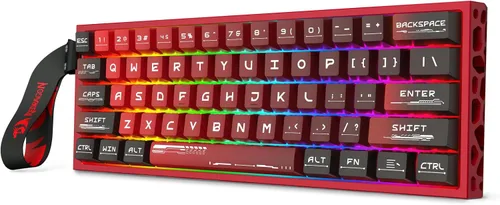 Vista 13 de Redragon K617 HE Teclado Gaming de Activación Rápida, 60% 61 Teclas Teclado Mecánico Cableado con Activación Hiper-Rápida, Interruptor Magnético