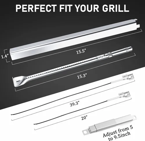 Vista 3 de Uniflasy Piezas de parrilla para Charbroil Performance 2 quemadores 463630021 463655021 463655421 463655621, para Charbroil 4 quemadores 463365021
