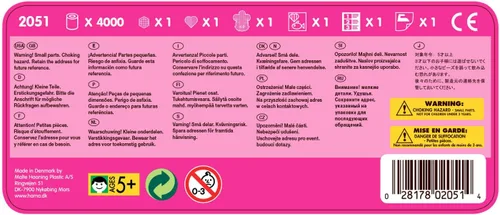 Vista 3 de HAMA - Cuentas fusibles, 4,000 cuentas midi y tableros de clavijas en bañera rosa, juego creativo para niños, niñas a partir de 5 años Aesthetic