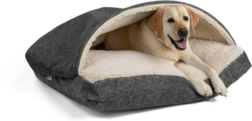 Vista 18 de Snoozer Pet Products Cama de lujo para perros estilo cueva rectangular con microserraje, pequeña, antracita
