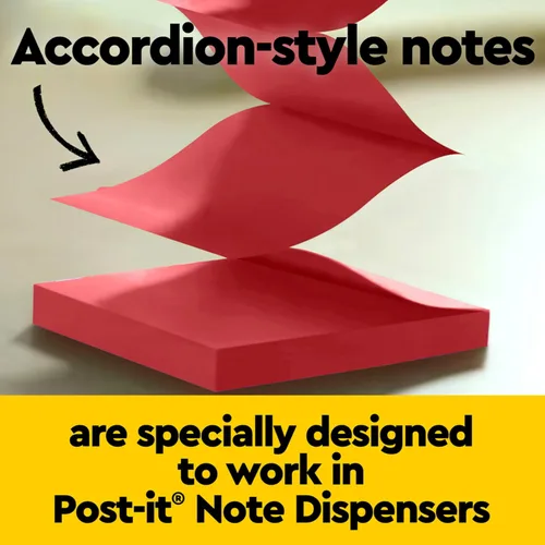 Vista 6 de Post-it Dispensador de notas emergentes súper adhesivas, 6 blocs de notas adhesivas, 3 x 3 pulgadas, 2 veces más poder de adherencia, suministros