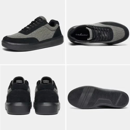Vista 2 de OrthoComfoot Zapatillas ortopédicas de moda para hombre para fascitis plantar cómodos zapatos ortopédicos para caminar con soporte de arco, zapatos