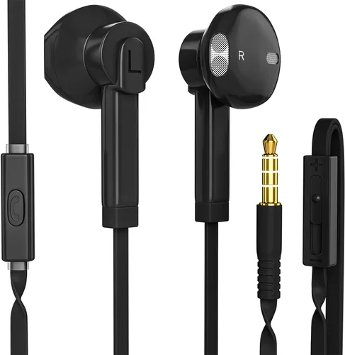 Vista 2 de ARC - Auriculares intraurales con cable, auriculares con micrófono, control de volumen deslizante, aislamiento de ruido, almohadillas