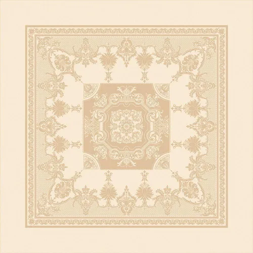 Vista 4 de Garnier Thiebaut, Eleonore Dore - Elegante mantel de jacquard renacentista francés, 100% algodón, redondo de 69 pulgadas, color verde dulce tratado
