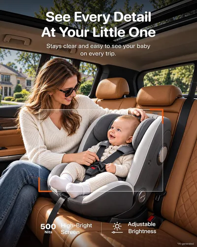 Vista 6 de LUCKVIEW GOF1 Cámara inalámbrica para coche de bebé con monitor compacto