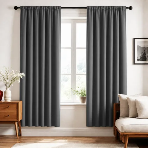 Vista 67 de Deconovo Cortinas opacas, aislamiento térmico, dobladillo para barra, reducción de ruido, certificado Oeko-TEX, cortinas de oscurecimiento