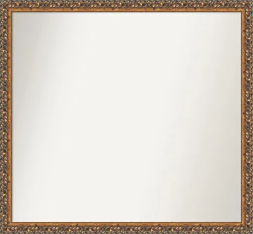 Vista 257 de Amanti Art Espejo de baño de bronce para sobre fregadero, 29 x 19 pulgadas, espejo rectangular de bronce antiguo, marco de madera tradicional
