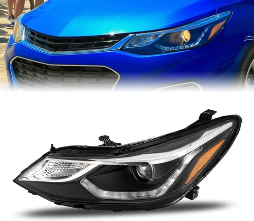 Vista 16 de JSBOYAT Compatible con el conjunto de faros delanteros Chevy Cruze 2016-2019 de repuesto, halógeno, no proyector, faro delantero estilo OE, lado