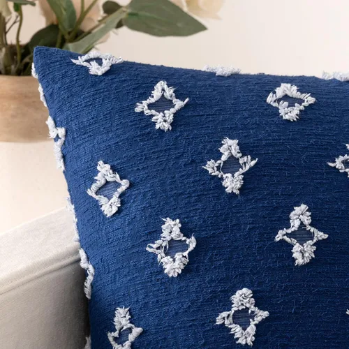 Vista 3 de MIULEE Juego de 2 fundas de almohada decorativas de tiro con jacquard rómbico, funda de cojín cuadrada suave para sofá, cama, dormitorio, sala