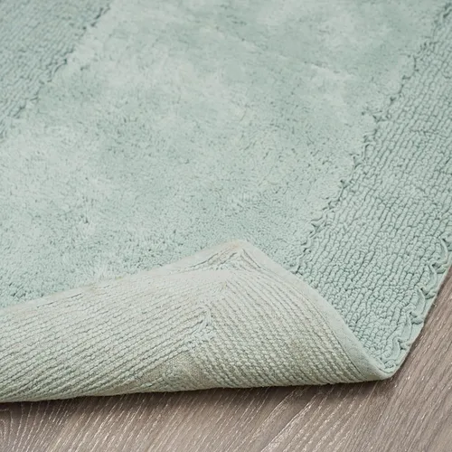 Vista 5 de Laura Ashley Ruffle tapete para baño de algodón de 17 x 24 pulgadas