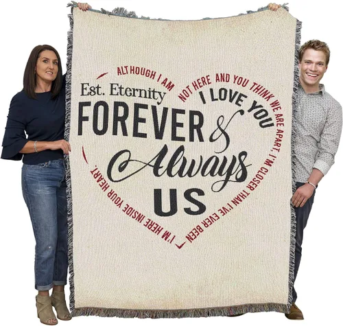 Vista 32 de Pure Country Weavers Manta con texto en inglés "I Am The Gentle Breeze Upon Your Face" con diseño de flores, para regalo de duelo y condolencia