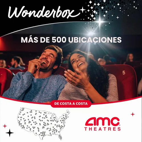 Vista 5 de Wonderbox - Regalo de noche de cine AMC para 2 - 2 entradas, 2 bebidas