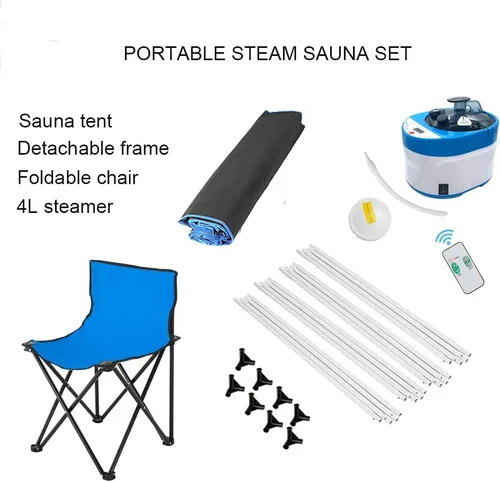 Vista 3 de ZONEMEL Kit completo portátil de sauna de vapor, spa personal de cuerpo completo para el hogar para desintoxicación, relajación, vaporizador de 4