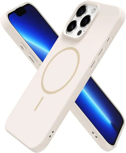 Vista 140 de Oakxco Funda de Silicona Mag Safe para iPhone 12 Pro Max, Funda Magnética Delgada y Fina Compatible con Carga Inalámbrica MagSafe, Bonita Funda