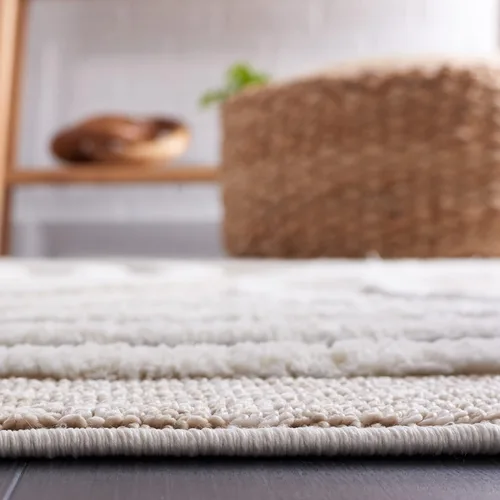 Vista 5 de SAFAVIEH Urban Collection URB210B - Alfombra para pasillo, 2 pies 2 pulgadas x 8 pies, beige y marfil, diseño moderno de flecos con borlas