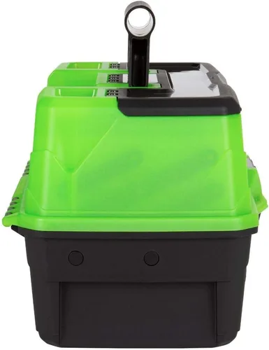 Vista 6 de Flambeau Outdoors 6383FG Caja de aparejos clásica de 3 bandejas, organizador portátil de aparejos, verde escarchado/negro