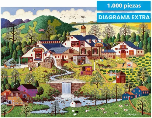 Vista 7 de Buffalo Games - Charles Wysocki Rainbow's End - Rompecabezas de 1000 piezas