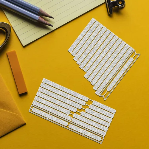 Vista 3 de ORIGACH Elegante juego de platos de papel de aluminio y troquelados para manualidades, álbumes de recortes, tarjetas de papel, decoración de papel
