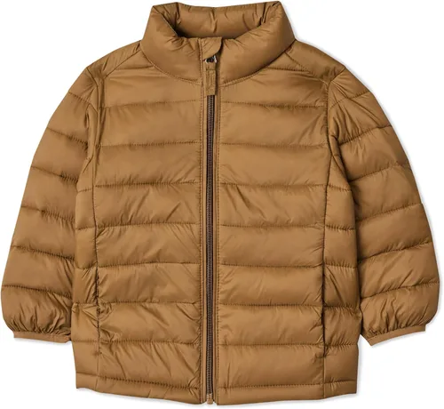 Vista 9 de Amazon Essentials Chaqueta ligera, resistente al agua, con capucha, acolchada y plegable para niños y niñas pequeñas Negro