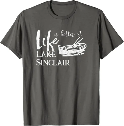 Vista 93 de Life is Better at Lake Sinclair Georgia Camiseta Negro