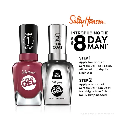 Vista 5 de Sally Hansen Miracle Gel Friends Collection, esmalte de uñas, How You Bluein'?, 0.5 onzas líquidas