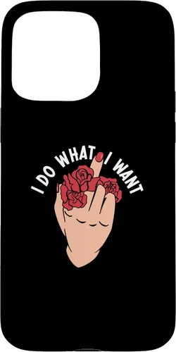 Vista 31 de I Do What I Want Middle Finger Flowers Women Case for iPhone 16