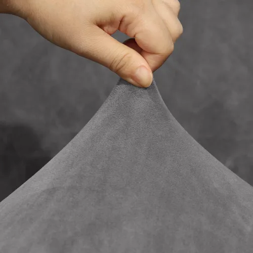 Vista 4 de ITFRO Funda de terciopelo elástico para silla de club, funda de sillón de barril para sofá, protector de muebles para sala de estar (gris)