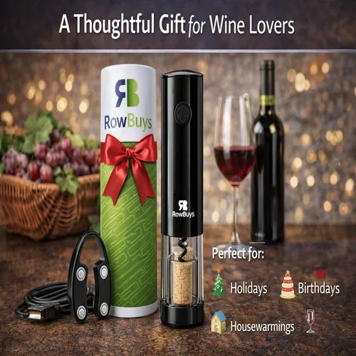Vista 2 de Abrebotellas de vino eléctrico – Sacacorchos automático recargable con sensor táctil y luz LED Abrebotellas de vino inalámbrico Set de regalo