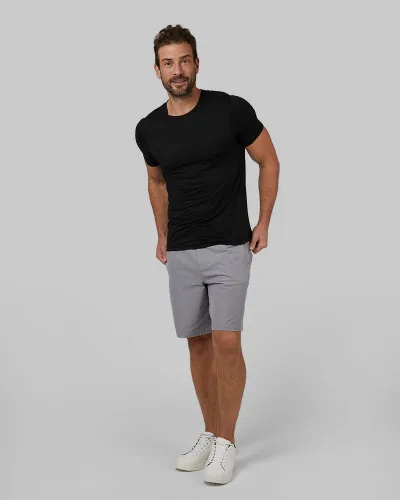Vista 4 de 32 Degrees - Camiseta de cuello redondo para hombre, 4 unidades, antiolor, secado rápido, elástico en 4 direcciones
