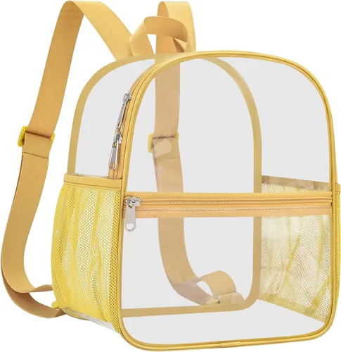 Vista 14 de Mochila deportiva transparente para eventos en estadios de 12 x 12 x 6 pulgadas, pequeña para ventiladores, conciertos, playa, trabajo, viajes