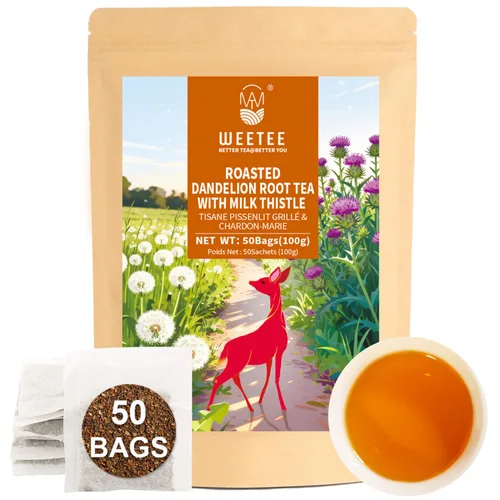 Vista 22 de WT WEETEE Bolsas de té de hierbas de manzana y canela, 60 unidades, mezcla perfecta de canela dulce, hibisco agrio, sabor natural, sin cafeína