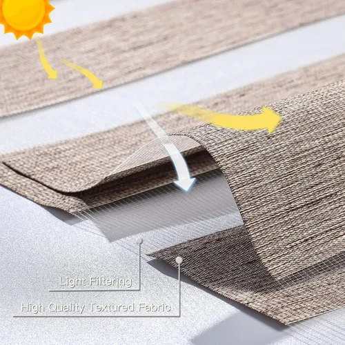 Vista 7 de Persianas motorizadas con control remoto de cebra, cenefa de aluminio mejorada, persianas automáticas para ventanas, persianas eléctricas de doble