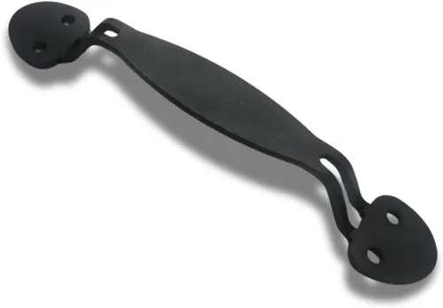 Vista 5 de Tirador Clásico de Puerta – Tirador de Acero Resistente para Portones, Puertas de Granero, Cercas Exteriores, Negro, 7 Pulgadas