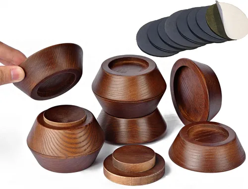 Vista 7 de Elevadores de cama, elevadores de muebles (juego de 8 pulgadas de altura, 1 pulgada) se pueden ajustar a 2 pulgadas, 3 pulgadas o 4 pulgadas